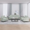 Set Canapele 3 Piese Gri Deschis Catifea, Include Perne Decor, Canapea 3 Locuri, 2 Locuri si Fotoliu, Cadru Metalic