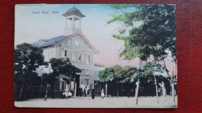 Lacul Sarat-1914-Baile,animatie-C.P.circ.-perf.-RARA foto