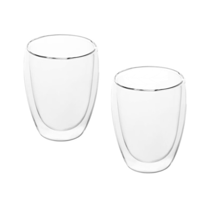 Set 2 pahare pentru latte macchiato ETA, 350 ml, pereti dubli din sticla borosilicata