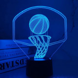 Cer 3D Lumină de noapte pentru copii, FULLOSUN Fotbal Optic Iluzie LED Lampă,16, Oem