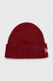 New Era căciulă Cuff Beanie culoarea bordo, 60364239