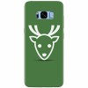 Husa silicon pentru Samsung S8, Minimal Reindeer Illustration Green