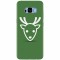 Husa silicon pentru Samsung S8, Minimal Reindeer Illustration Green