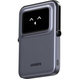 Baterie Externa Wireless UGREEN PB571 Uno, 5000mAh, 20W, PD + FQI, 1 x QI - 1 x USB-C, Gri