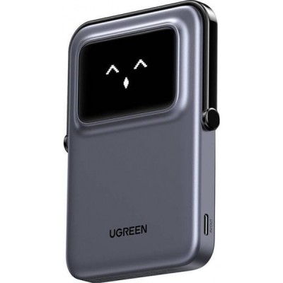 Baterie Externa Wireless UGREEN PB571 Uno, 5000mAh, 20W, PD + FQI, 1 x QI - 1 x USB-C, Gri foto