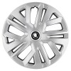 Set 4 Capace Roti 15 inchi (R15) Raven Gri Compatibile Cu Skoda Alb Negru, Autohelix MSA