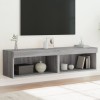VidaXL Comode TV cu lumini LED, 2 buc., gri sonoma, 60x30x30 cm 837138