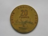 20 FRANCS 1991 DJIBOUTI