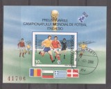 Romania 1990 World Cup Football imperf. sheet used Z.034