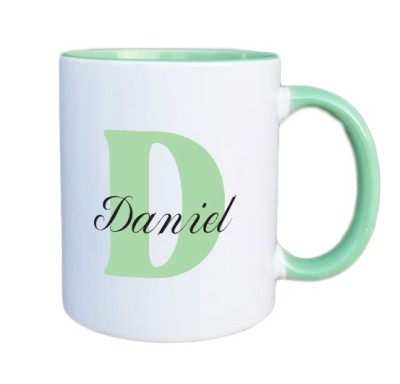 Cana maner verde personalizata prenume Daniel, INOVATIX&amp;reg;. 330ml foto
