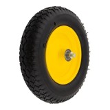 Roata pneumatica pentru roaba ROTOR RRPN3.5-8R/C,3.50-8,cauciuc,janta metalica,cu rulment si ax 20 x 93 mm
