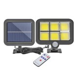 Lampa solara cu panou solar 250 W, cu senzor de miscare, rezistenta la apa si telecomanda