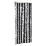 Cumpara ieftin Perdea pentru insecte, gri si negru, 90x200 cm, chenille