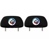 Set 2 huse tetiere negre, pentru gama auto BMW ANIVERSAR