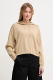 United Colors of Benetton pulover de bumbac femei, culoarea bej, light, 1294D203T
