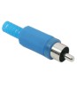 Mufa RCA tata executie din plastic albastru, Oem