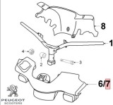 Cumpara ieftin Carena superioara ghidon originala Peugeot TKR &ndash; TKR2 &ndash; Trekker 2T 50-100cc (galbena)