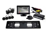 Set senzori de parcare AMiO cu camera CAM-402 LED si ecran 4,3, negru