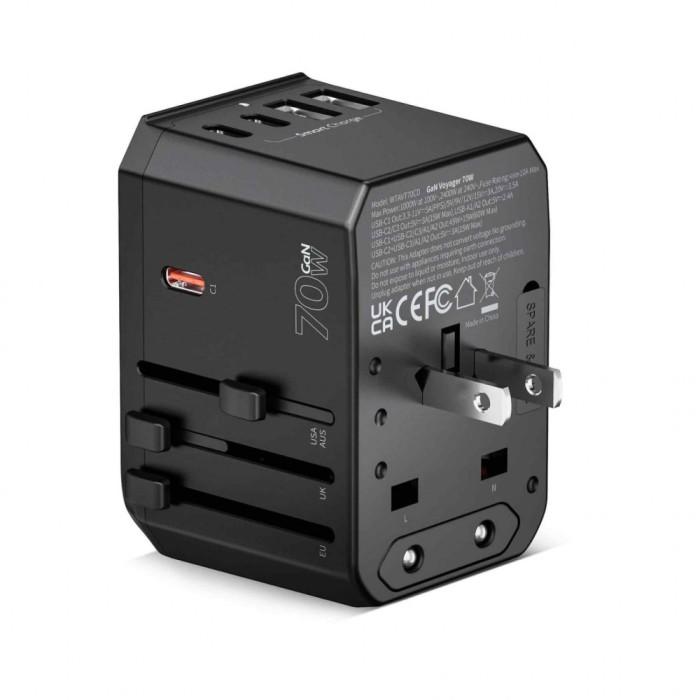 Incarcator/Adaptor de priza universal GaN Voyager 70W PD/PPS