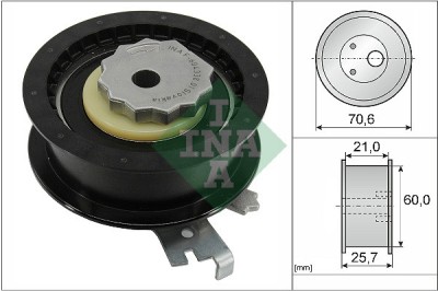 INA 531 0882 10 rola intinzator,curea distributie foto