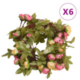 Gossi ghirlande de flori de craciun, 6 buc., roz, 215 cm