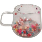 Set 6 Cani Sticla Doblo Flori cu pereti dubli 200ml X298 CNN48555