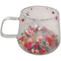 Set 6 Cani Sticla Doblo Flori cu pereti dubli 200ml X298 CNN48555 foto