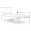 VidaXL Cadru de pat, alb, 90x200 cm, metal 325031