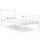 vidaXL Cadru de pat, alb, 90x200 cm, metal 325031