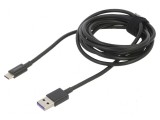 Cablu USB A la USB C 2m 66W negru, Baseus