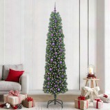 vidaXL Brad de Crăciun artificial Verde 240 cm PVC și oțel și plastic 3394975