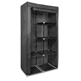 Dulap Pliabil Navaris, 6 Compartimente, 88x170x45cm, Gri Inchis, Organizator Haine, Capacitate 25kg
