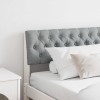VidaXL Tăblie tapițată Gri deschis 180 cm Lemn de pin masiv 879163