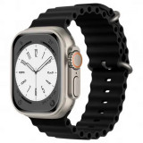 Cumpara ieftin Curea Ceas W038 Apple Watch 1 2 3 4 5 6 7 8 SE (38 mm 40 mm 41 mm) Negru, Techsuit