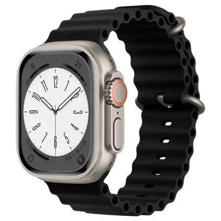 Curea Ceas W038 Apple Watch 1 2 3 4 5 6 7 8 SE (38 mm 40 mm 41 mm) Negru