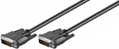 Cablu DVI-D 24+1p tata - DVI-D 24+1p tata 0.5m Dual-Link Full HD 1080p 1920x1080 WQXGA 2560x1600 Goobay foto