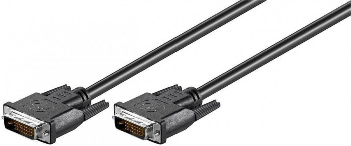 Cablu DVI-D 24+1p tata - DVI-D 24+1p tata 0.5m Dual-Link Full HD 1080p 1920x1080 WQXGA 2560x1600 Goobay