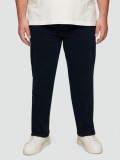 Blugi barbati big size Casby, Hyperstretch, talie medie si croiala Regular fit, Bleumarin inchis, W38 L32