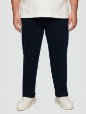 Blugi barbati big size Casby, Hyperstretch, talie medie si croiala Regular fit, Bleumarin inchis, W38 L32