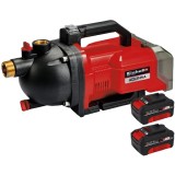 Einhell AQUINNA PXC + Twinpack - Pompa de gradina 3000 l/h + Set 2 acumulatori Li-Ion 18 V 4 Ah