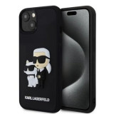 Cumpara ieftin Husa Karl Lagerfeld 3D Rubber Karl and Choupette pentru iPhone 14 Black