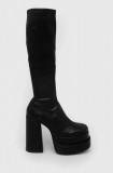 Steve Madden cizme Cypress femei, culoarea negru, cu toc drept