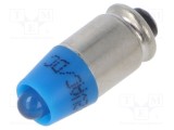 Lampă LED albastră 12V EAO, 1 diodă, 650mcd, 16mm