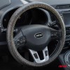 Husa Volan Auto Universala 37-39cm Amio Golden Snake, Piele Ecologica, Gri/Negru/Rosu, Compatibila Citroen/Iveco