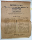 KIRMAN 'S ' SCIENCE OF RAILWAYS ' , AIR BRAKE PORTOFOLIO , CATALOG ILUSTRAT , 1920