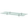 VidaXL Rafturi suspendate, 2 buc., 70 x 10 cm, sticlă, 8 mm