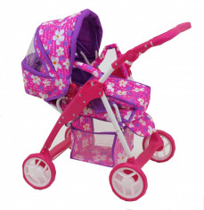 Carucior pentru papusi Baby Mix Pinky Flowers foto