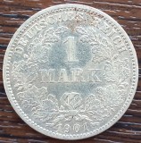 (A232) MONEDA DIN ARGINT GERMANIA - 1 MARK 1901, LIT. J, MAI RARA, TIRAJ 530.628, Europa