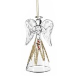 Ornament brad Craciun Inger sticla multicolora III cm 5,5 x 4 x 9,5 H