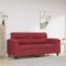 vidaXL Canapea cu 2 locuri, roșu vin, 140 cm, piele ecologică 359586